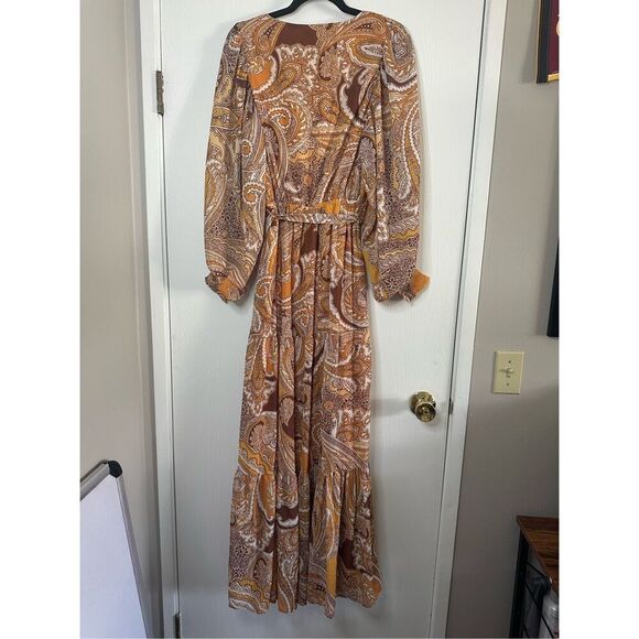 Flying Tomato Womens V-Neck Boho Printed Maxi Size Small - Picture 5 of 10